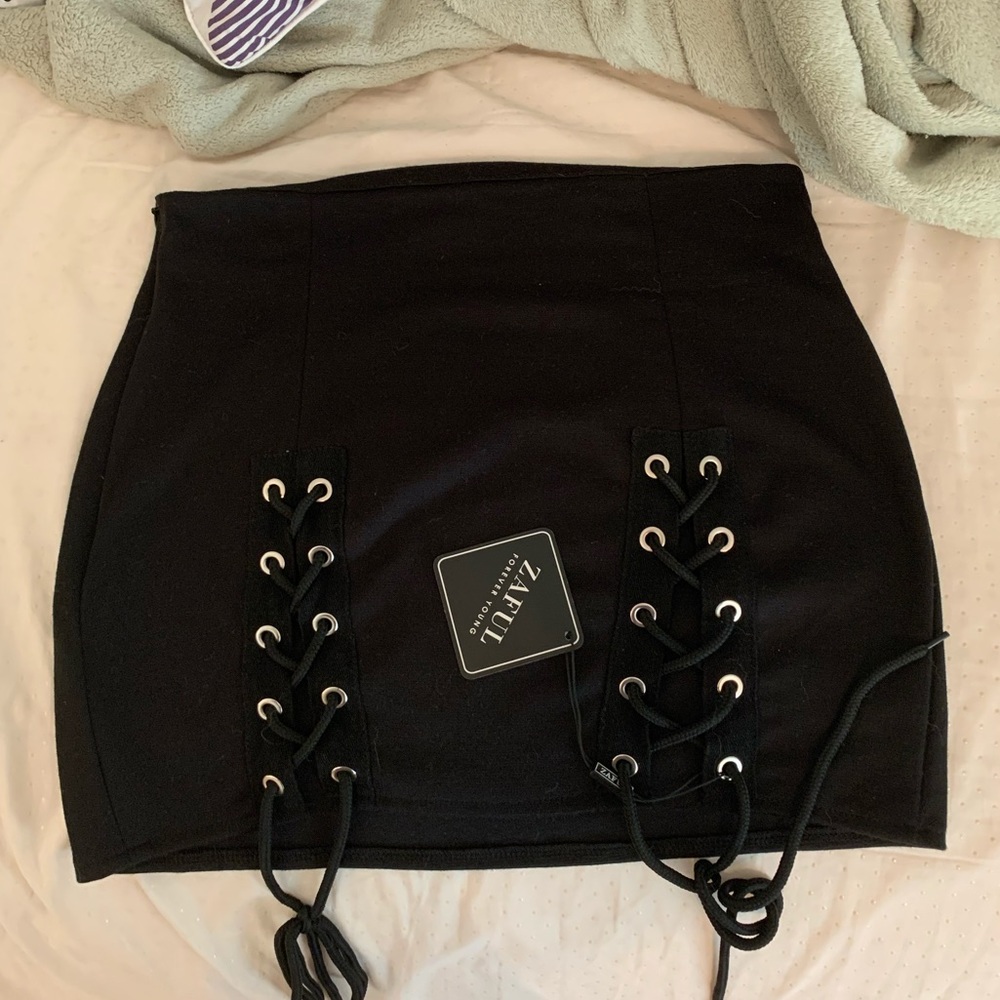Brand New Zaful Lace up skirt NWT